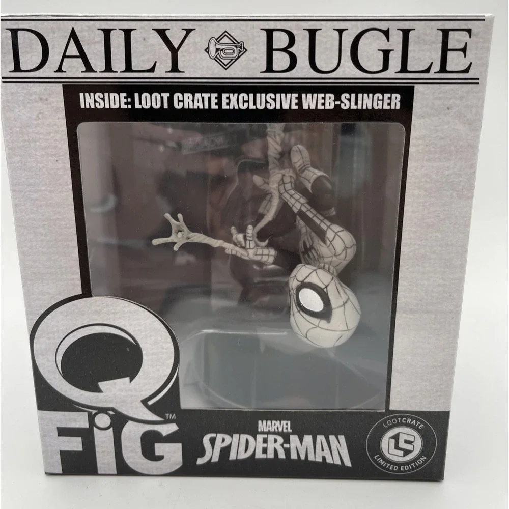 Q-Fig ~ Marvel ~ Daily Bugle Spider-Man Web Slinger~ Loot Crate‎ Exclusive
